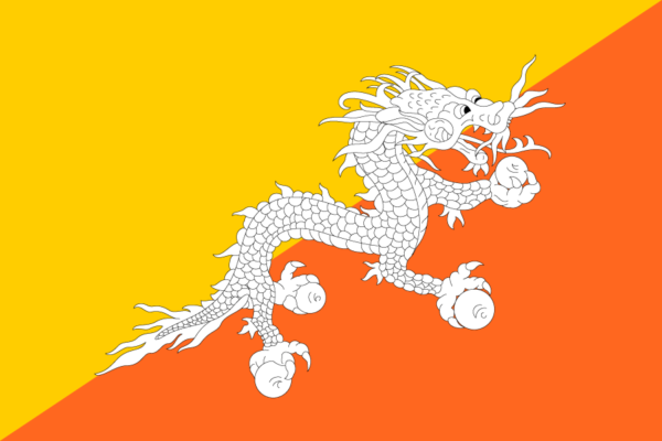 ブータンの国旗無料素材イラストダウンロード　ai png