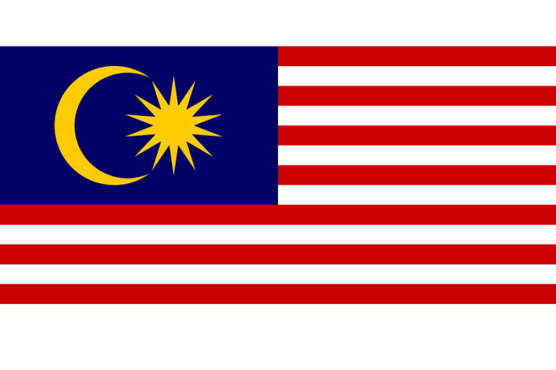 マレーシアの国旗無料素材イラストダウンロード　ai png