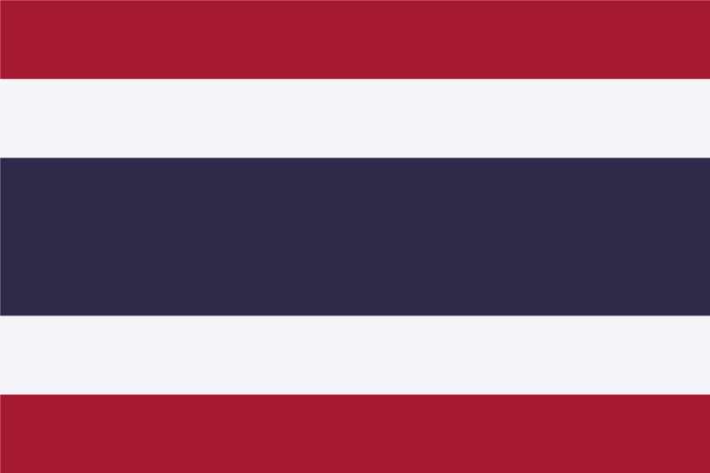 タイ王国の国旗無料素材イラストダウンロード　ai png