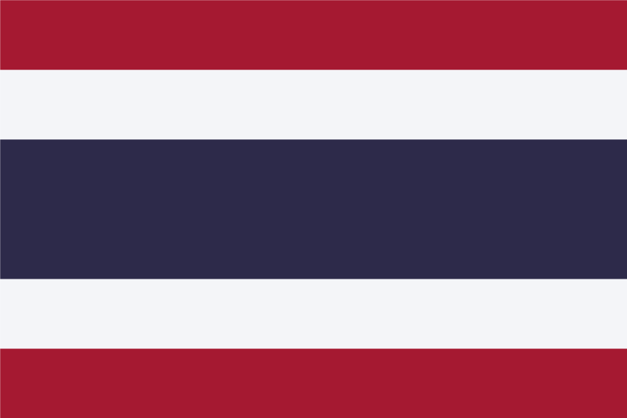 タイ王国の国旗無料素材イラストダウンロード　ai png