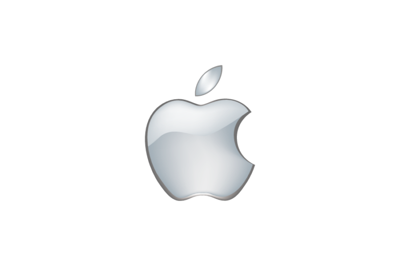2001 〜 2007立体感のある「Aqua」テーマに合わせたかのような上記のアップル(apple)のAi,JPGロゴデータアイコンマーク無料素材ダウンロード