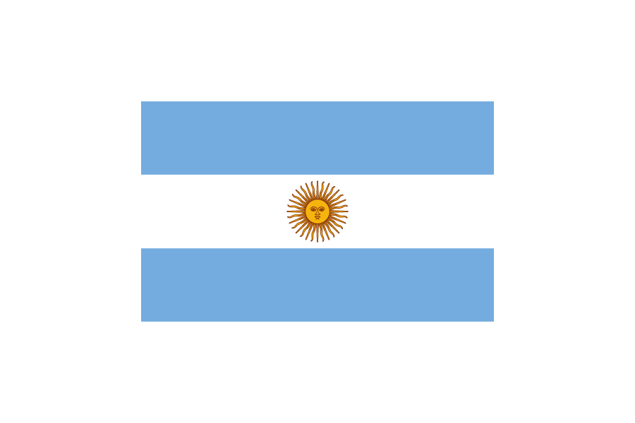 アルゼンチン (Argentina)国旗のフリー素材、無料素材イラストダウンロード　ai png