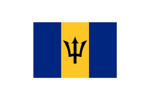 バルバドス (Barbados)国旗のフリー素材、無料素材イラストダウンロード　ai png