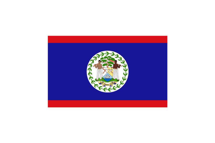 ベリーズ（Belize/BIZ）国旗のフリー素材、無料素材イラストダウンロード　ai png