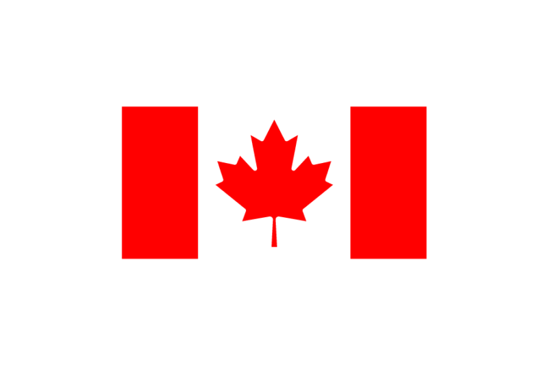 カナダ（Canada/CAN）国旗のフリー素材、無料素材イラストダウンロード　ai png