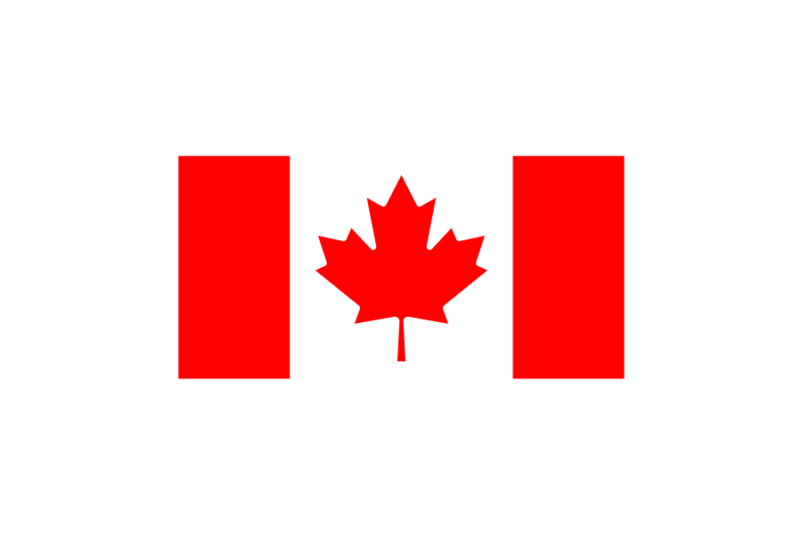 カナダ（Canada/CAN）国旗のフリー素材、無料素材イラストダウンロード　ai png