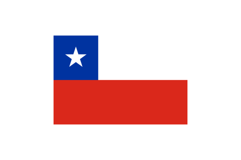 チリ (Chile)国旗のフリー素材、無料素材イラストダウンロード　ai png