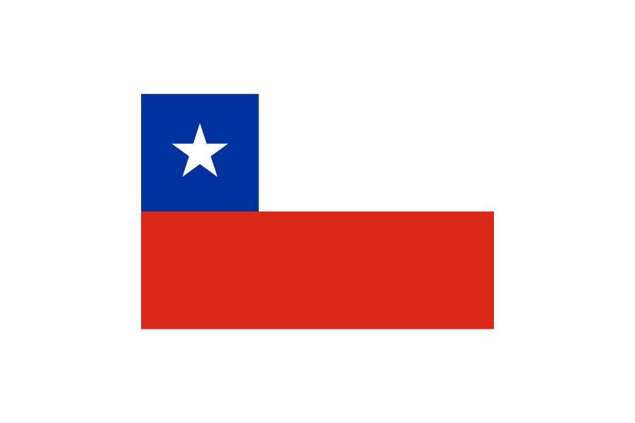 チリ (Chile)国旗のフリー素材、無料素材イラストダウンロード　ai png