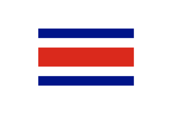 コスタリカ共和国（Costa Rica/CRC）国旗のフリー素材、無料素材イラストダウンロード　ai png