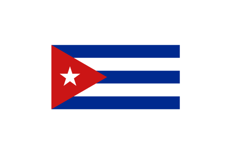 キューバ (Cuba)国旗のフリー素材、無料素材イラストダウンロード　ai png