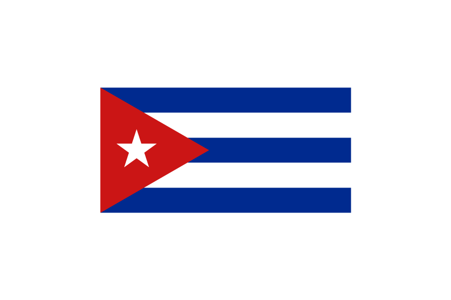 キューバ (Cuba)国旗のフリー素材、無料素材イラストダウンロード　ai png