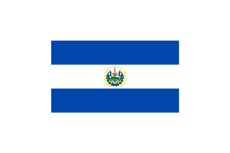 エルサルバドル共和国（El Salvador/ESA）国旗のフリー素材、無料素材イラストダウンロード　ai png