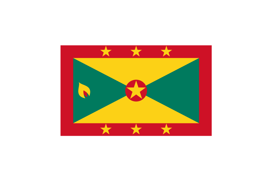 グレナダ (Grenada)国旗のフリー素材、無料素材イラストダウンロード　ai png