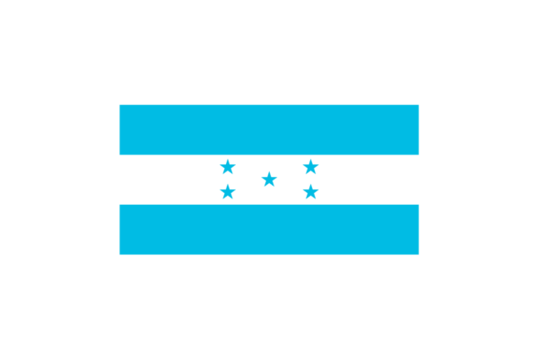 ホンジュラス共和国（Honduras/HON）国旗のフリー素材、無料素材イラストダウンロード　ai png