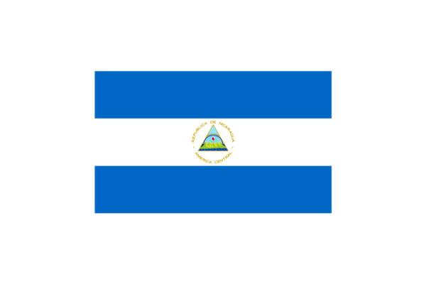 ニカラグア共和国（Nicaragua/NCA）国旗のフリー素材、無料素材イラストダウンロード　ai png