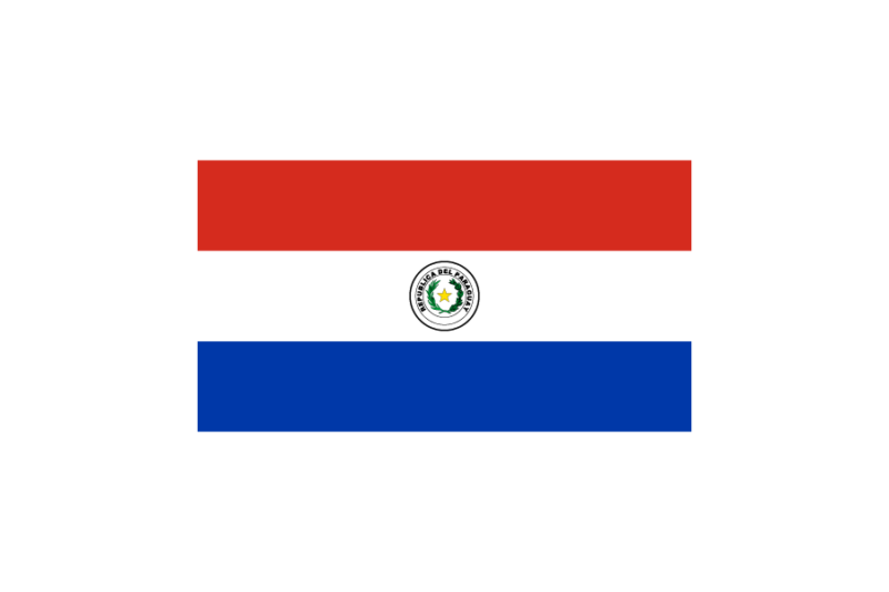 パラグアイ (Paraguay)国旗のフリー素材、無料素材イラストダウンロード　ai png