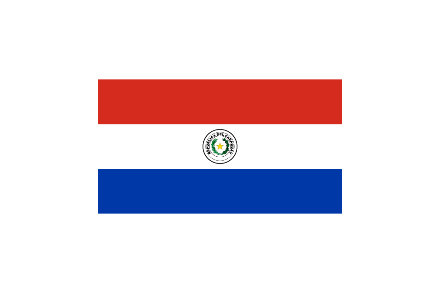 パラグアイ (Paraguay)国旗のフリー素材、無料素材イラストダウンロード　ai png