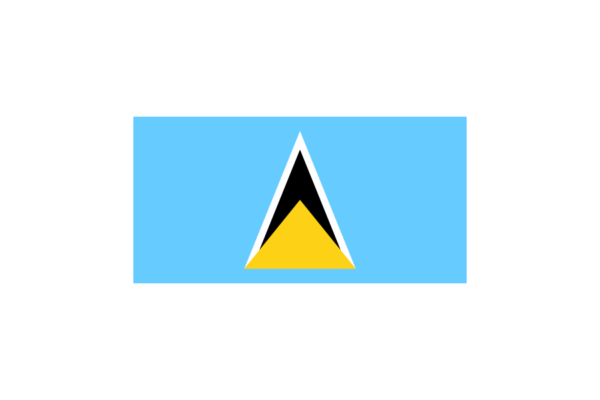 セントルシア (Saint Lucia)国旗のフリー素材、無料素材イラストダウンロード　ai png