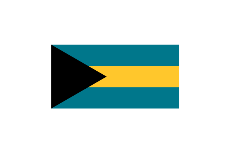 バハマ (Bahamas)国旗のフリー素材、無料素材イラストダウンロード　ai png