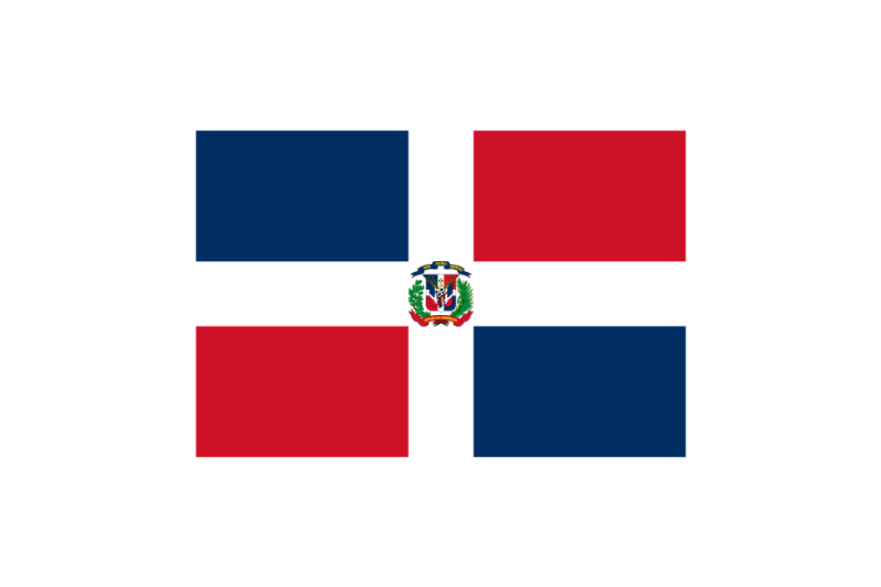 ドミニカ共和国 (Dominican Republic)国旗のフリー素材、無料素材イラストダウンロード　ai png