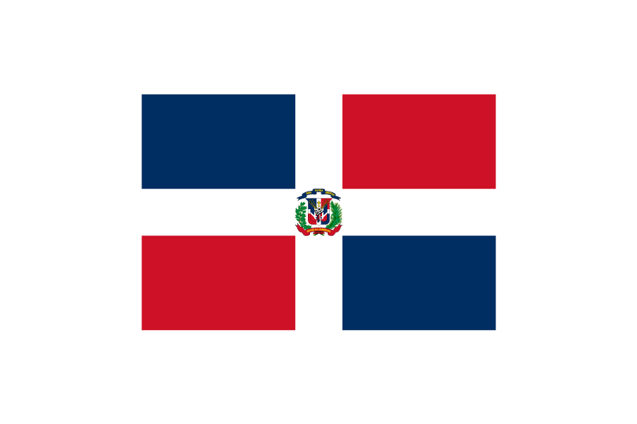 ドミニカ共和国 (Dominican Republic)国旗のフリー素材、無料素材イラストダウンロード　ai png