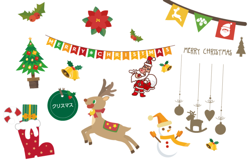 クリスマスイラストレーター素材無料ダウンロード ai png