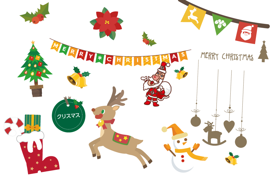 クリスマスイラストレーター素材無料ダウンロード ai png