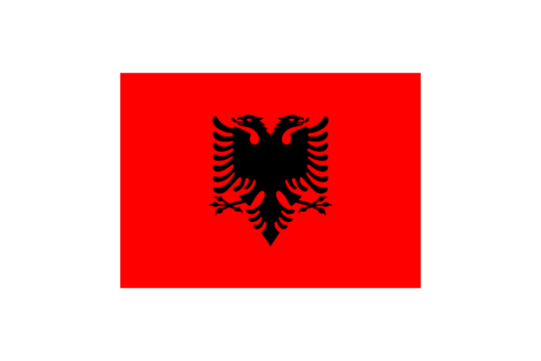 アルバニア (Albania)国旗のフリー素材、無料素材イラストダウンロード　ai png