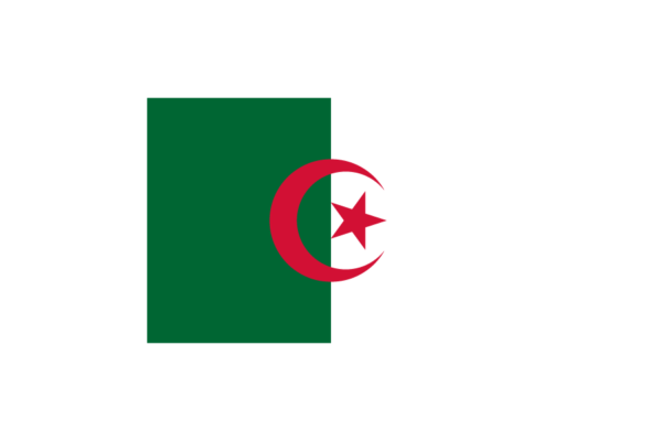 北アフリカ-アルジェリア (Algeria)国旗のフリー素材、無料素材イラストダウンロード　ai png