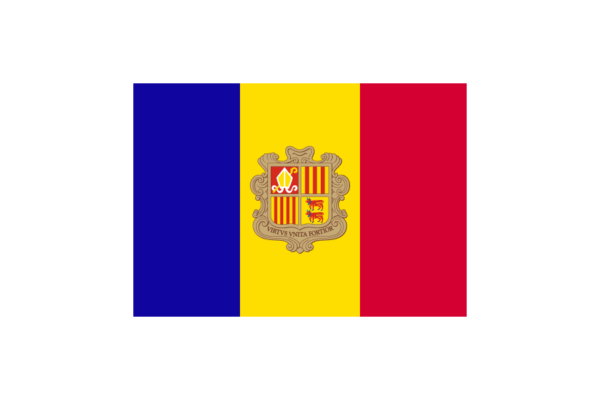 アンドラ (Andorra)国旗のフリー素材、無料素材イラストダウンロード　ai png