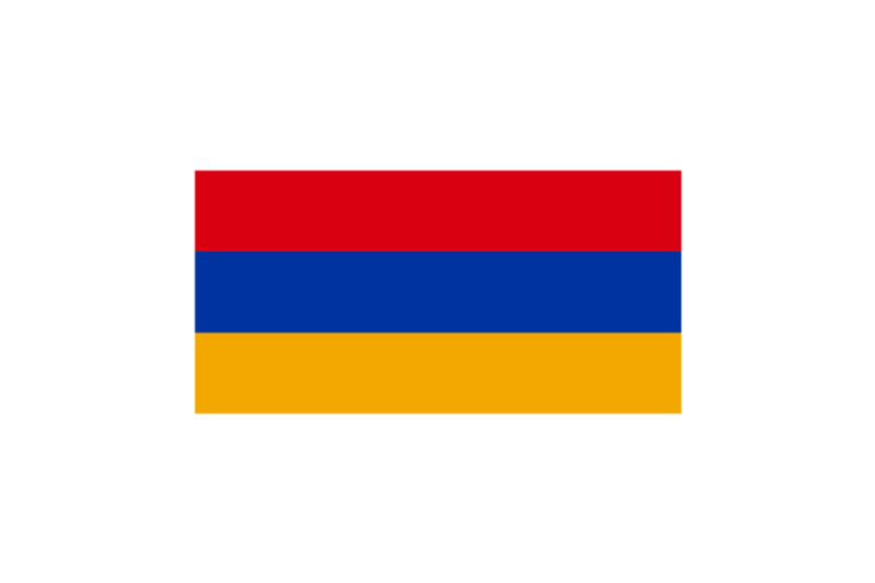 ヨーロッパコーカサス地方の一部の国々アルメニア (Armenia)国旗のフリー素材、無料素材イラストダウンロード　ai png