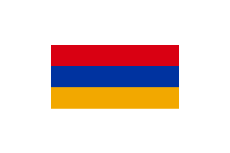 ヨーロッパコーカサス地方の一部の国々アルメニア (Armenia)国旗のフリー素材、無料素材イラストダウンロード　ai png