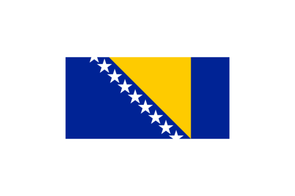 ボスニア・ヘルツェゴビナ (Bosnia and Herzegovina)国旗のフリー素材、無料素材イラストダウンロード　ai png