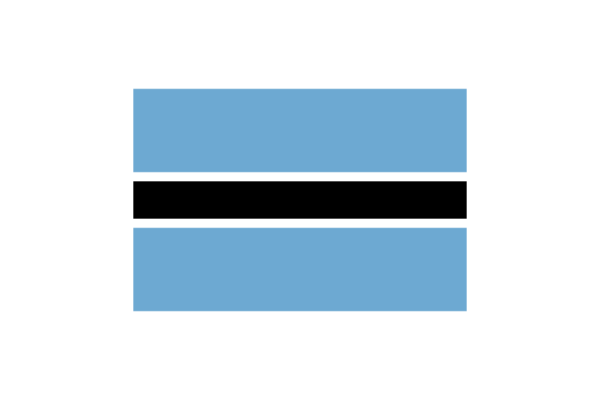 南アメリカ-ボツワナ (Botswana)国旗のフリー素材、無料素材イラストダウンロード　ai png