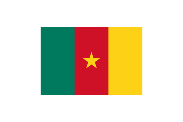中央アフリカ-カメルーン (Cameroon)国旗のフリー素材、無料素材イラストダウンロード　ai png