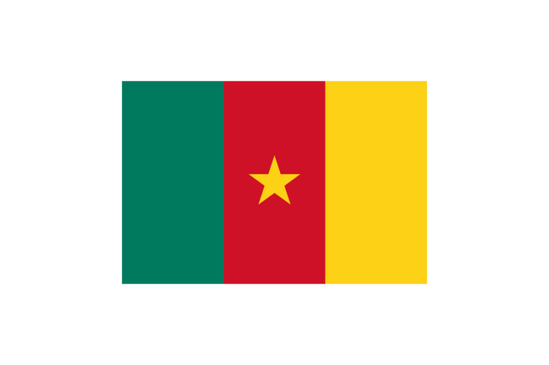 中央アフリカ-カメルーン (Cameroon)国旗のフリー素材、無料素材イラストダウンロード　ai png