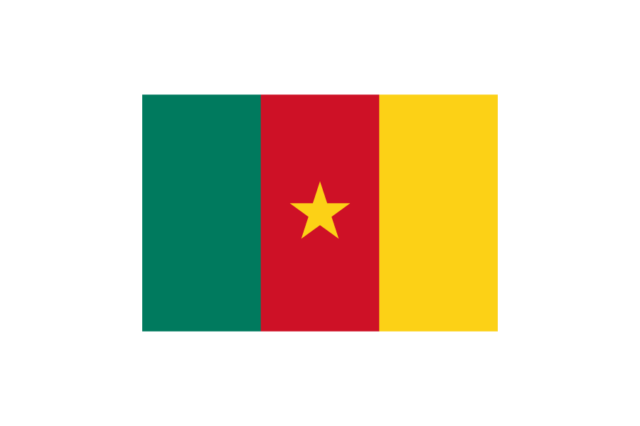 中央アフリカ-カメルーン (Cameroon)国旗のフリー素材、無料素材イラストダウンロード　ai png