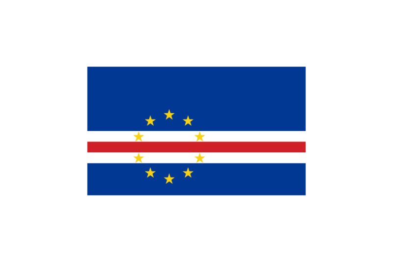 西アフリカ-カーボベルデ (Cabo Verde)国旗のフリー素材、無料素材イラストダウンロード　ai png