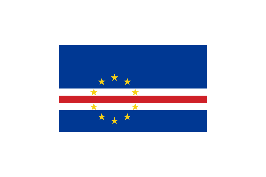 西アフリカ-カーボベルデ (Cabo Verde)国旗のフリー素材、無料素材イラストダウンロード　ai png