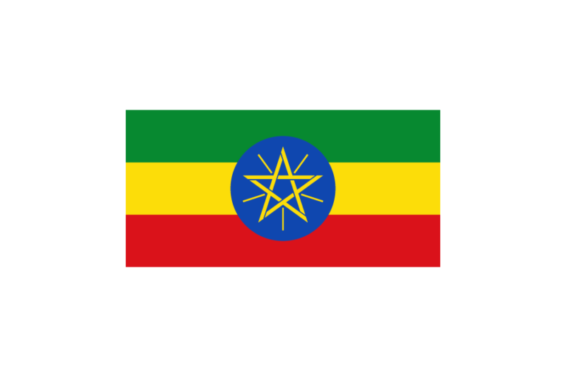 東アフリカ-エチオピア (Ethiopia)国旗のフリー素材、無料素材イラストダウンロード　ai png