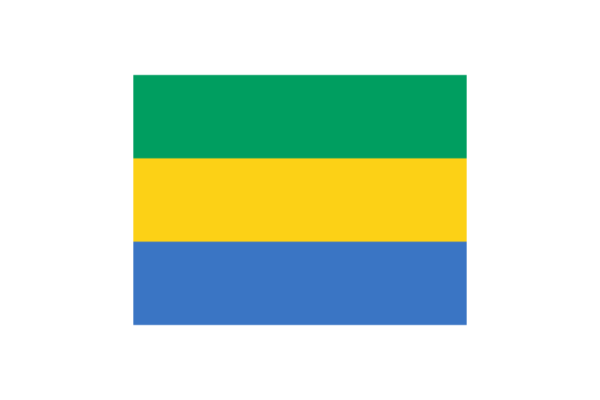 中央アフリカ-ガボン共和国(République Gabonaise)国旗のフリー素材、無料素材イラストダウンロード　ai png