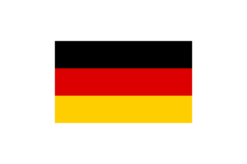 ドイツ (Germany)国旗のフリー素材、無料素材イラストダウンロード　ai png