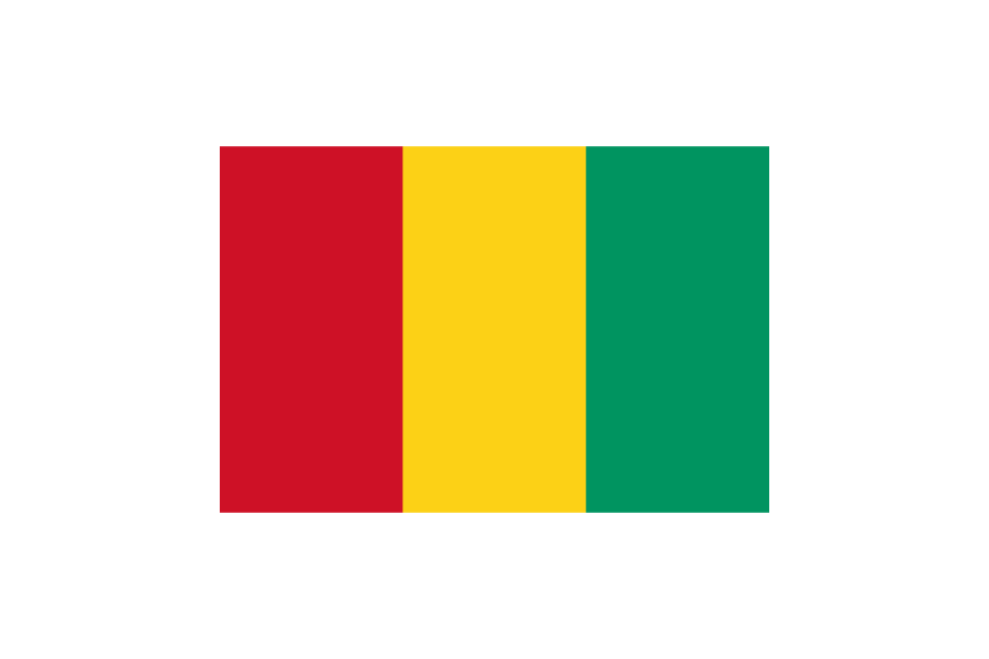 西アフリカ-ギニア (Guinea)国旗のフリー素材、無料素材イラストダウンロード　ai png