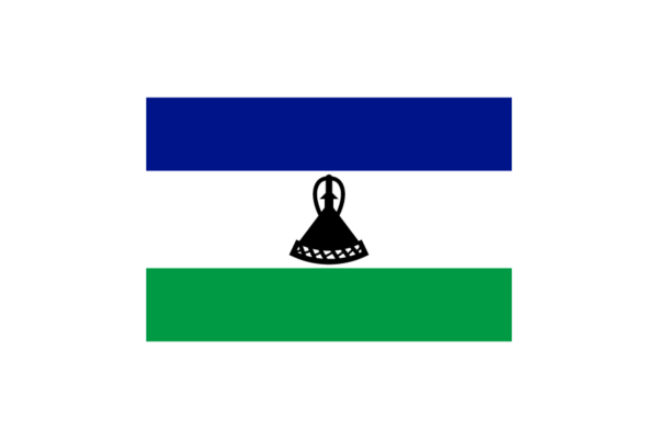 南アメリカ-レソト (Lesotho)国旗のフリー素材、無料素材イラストダウンロード　ai png