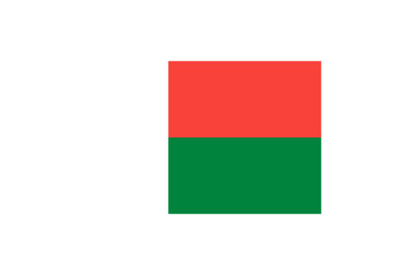 東アフリカ-マダガスカル (Madagascar)国旗のフリー素材、無料素材イラストダウンロード　ai png