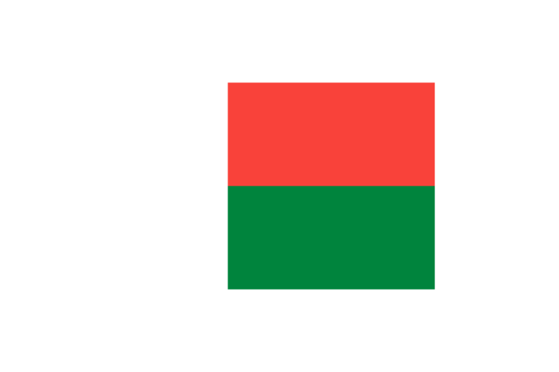 東アフリカ-マダガスカル (Madagascar)国旗のフリー素材、無料素材イラストダウンロード　ai png