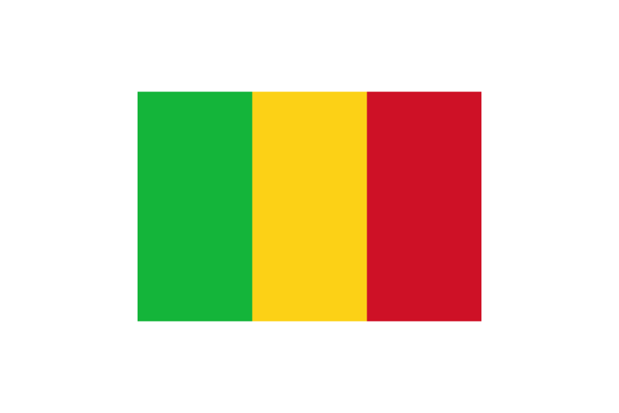 西アフリカ-マリ共和国 (Mali ka Fasojamana)国旗のフリー素材、無料素材イラストダウンロード　ai png