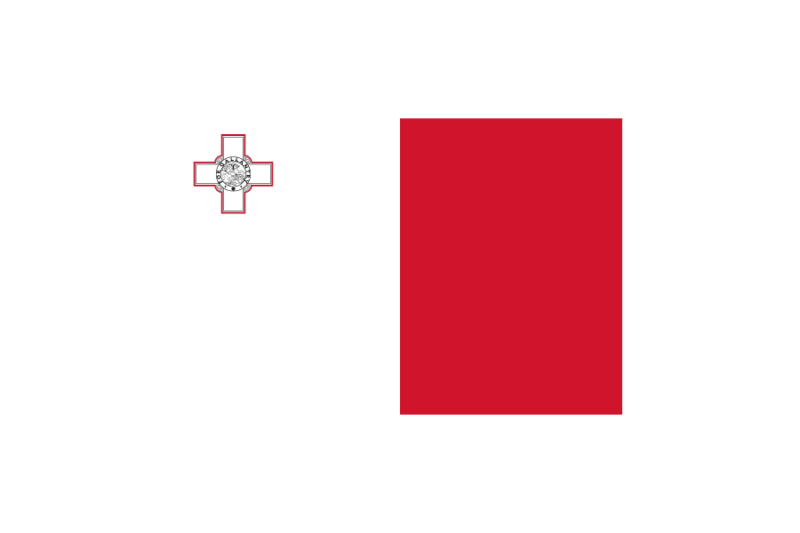 マルタ (Malta)国旗のフリー素材、無料素材イラストダウンロード　ai png