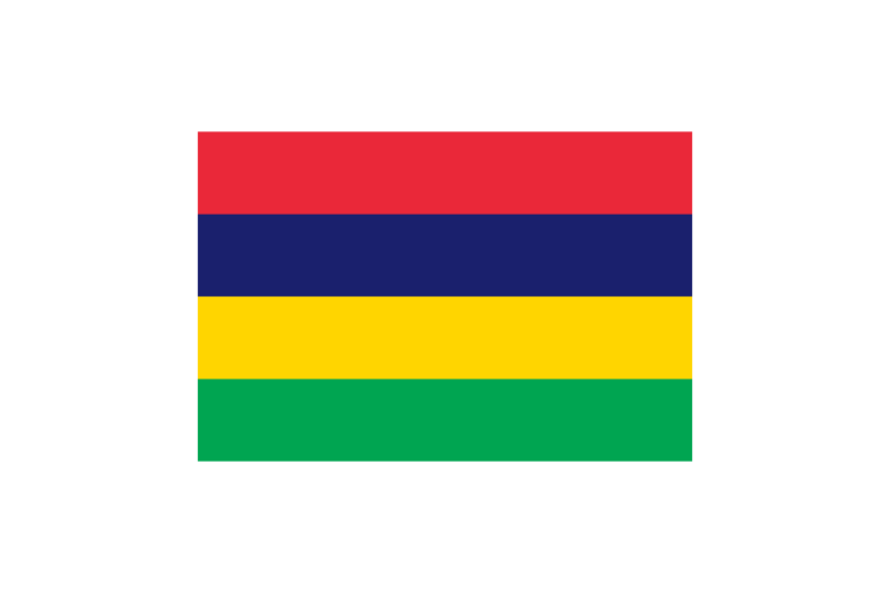 東アフリカ-モーリシャス (Mauritius)国旗のフリー素材、無料素材イラストダウンロード　ai png