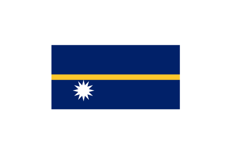オセアニア（大洋州）ナウル (Nauru)国旗のフリー素材、無料素材イラストダウンロード　ai png